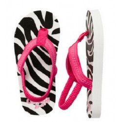 Adorable Zebra Print Heart Flip Flops - See all matching accessories! 